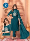 Tiara By Kaya Mul Chanderi Kurti With Bottom Dupatta Suppliers In India